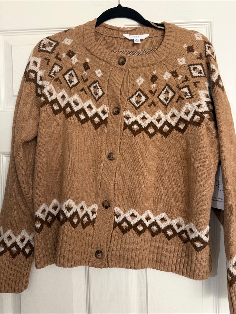 Time and tru fairisle cardigan nwt M